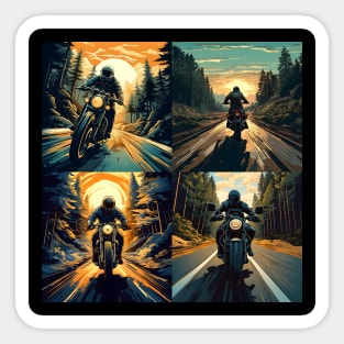 Cafe Racer in the woods Sticker